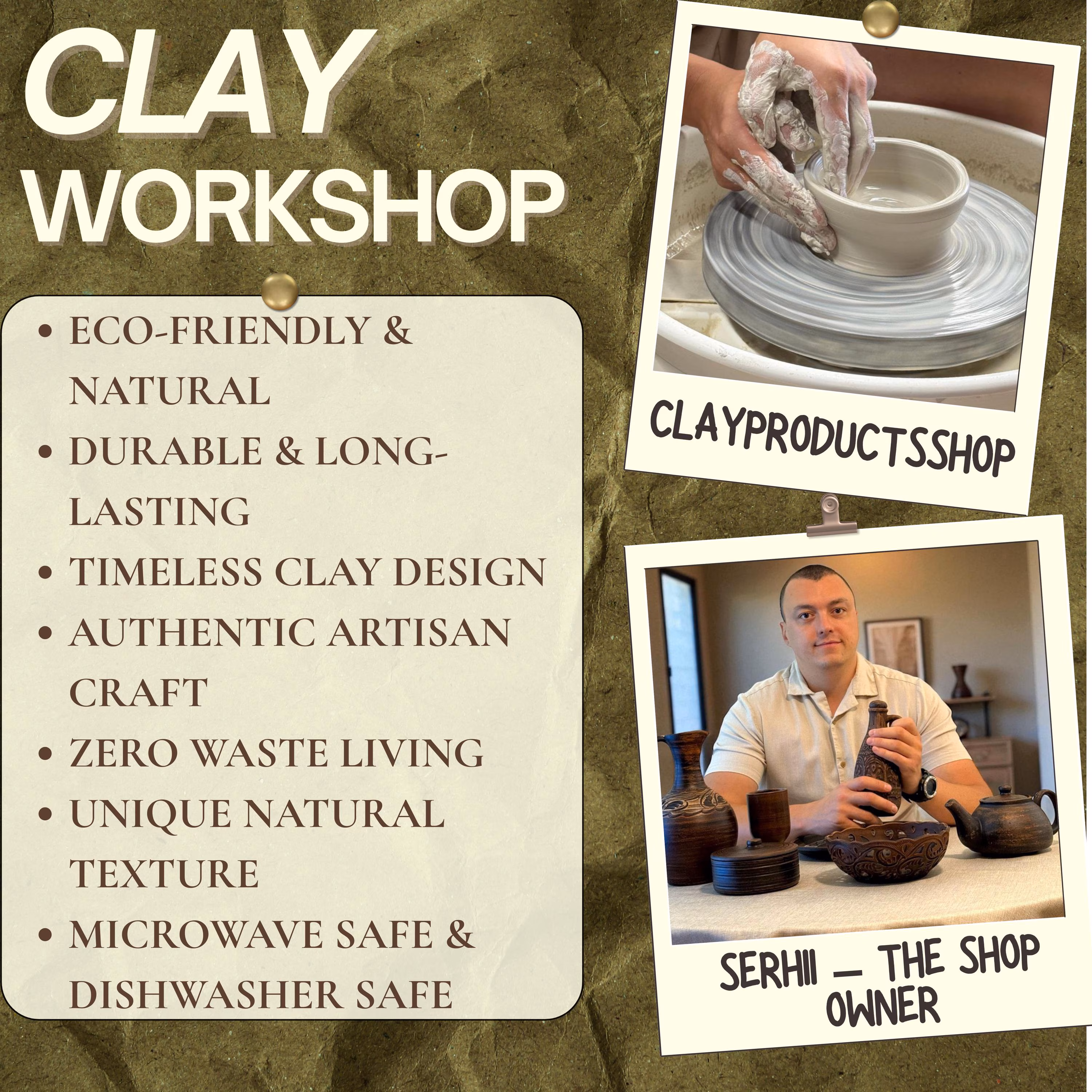 Clay Pot with Lid: Unglazed Terracotta Bread Baking Dish, Ceramic Handmade Clay Bakeware