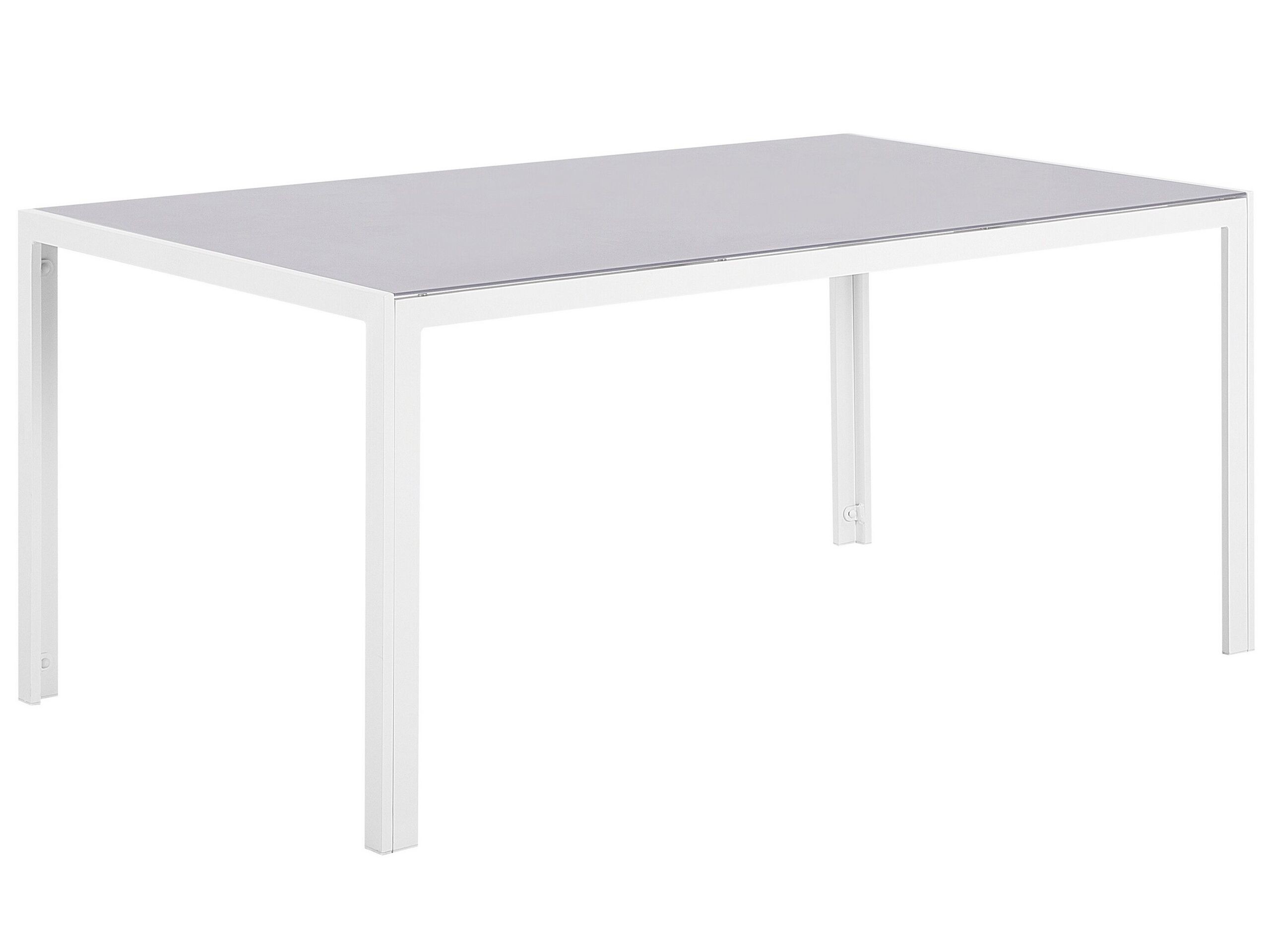 Stół ogrodowy stal szkło 160x90 szary