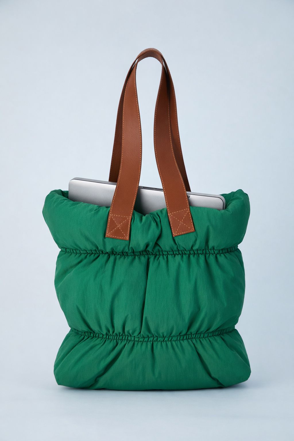Belissh Quilted Puffy Tote Bag