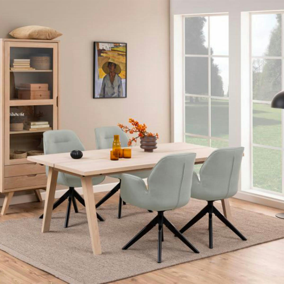 LINA - Table à manger en bois 200x96cm