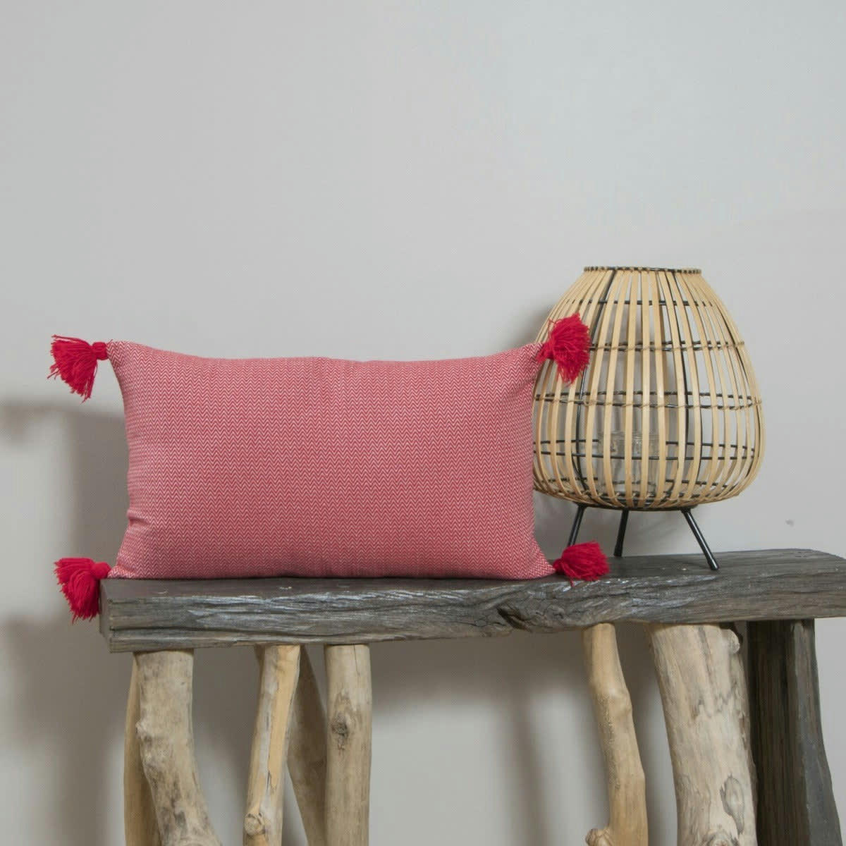 STOCKHOLM - Housse de coussin coton  50x30 rouge