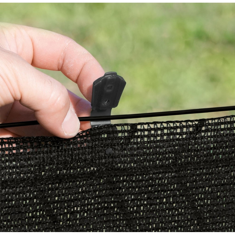 Pince de fixation Firatex pour brise-vue noir 20 pièces FIXATEX