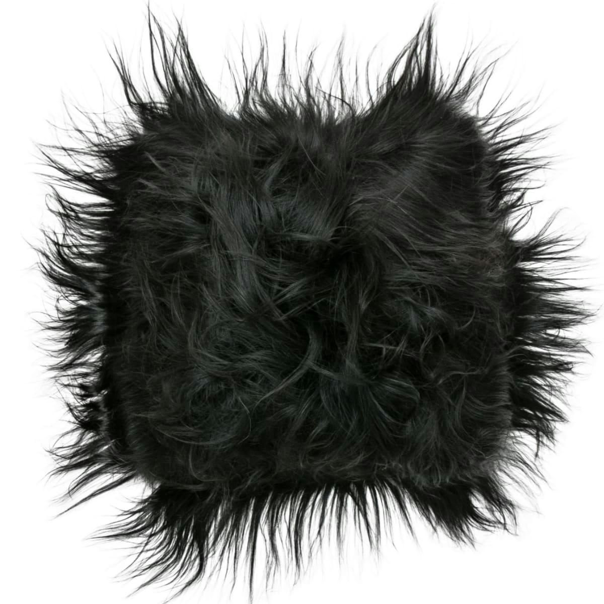- Coussin en peau de mouton islandais noir 35 x 35 cm