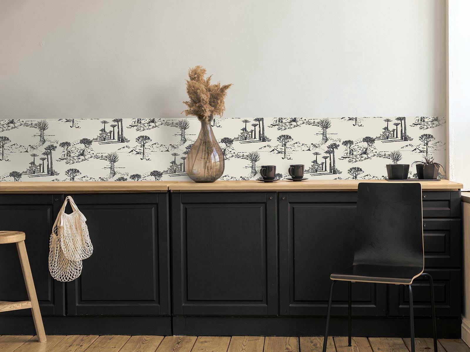 - Crédence adhésive porte du désert anthracite 40cmx2m