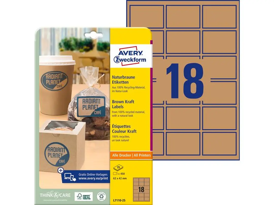 Etiketten 25er-Set Universal-Etiketten