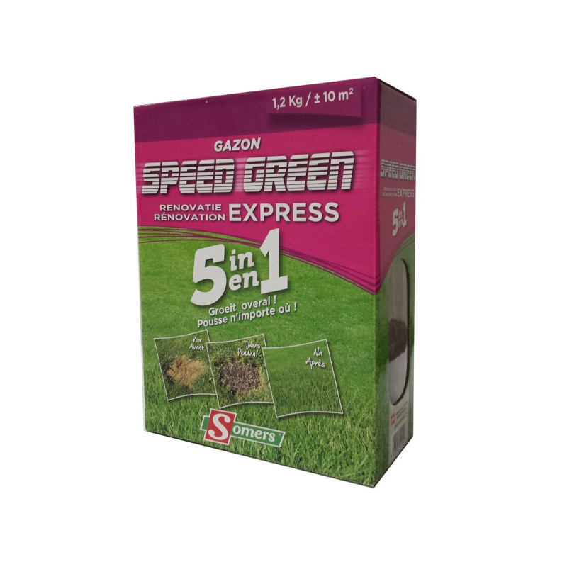 Semence pour gazon Speed Green 5-en-1 1,2 kg SOMERS