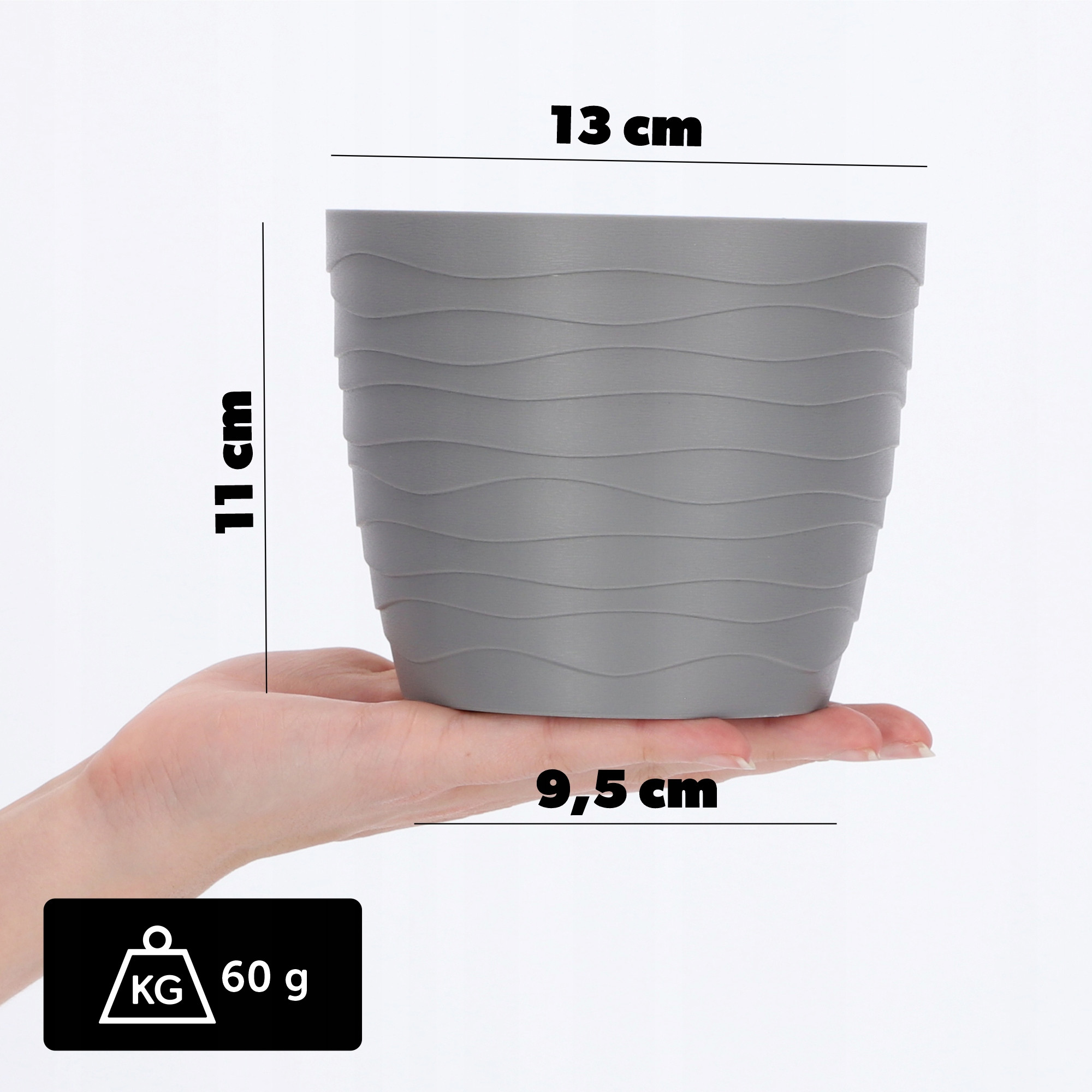 Doniczka Osłonka Donica Na Kwiaty 13cm Kolory