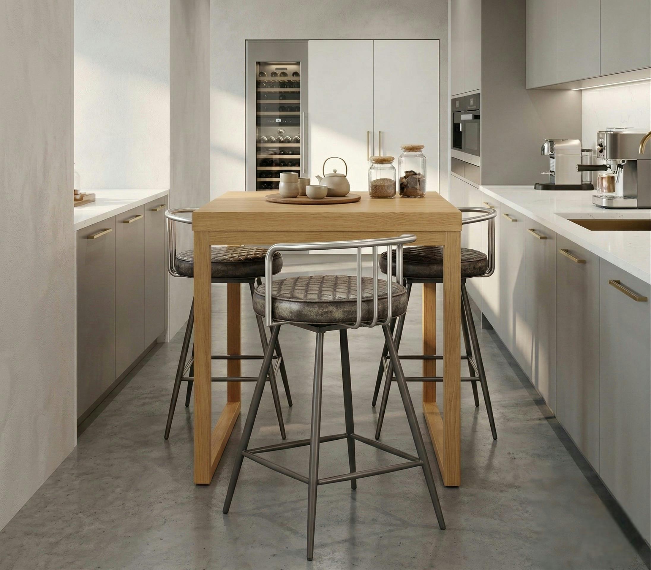 Tabouret de bar industriel brun BRISBANE