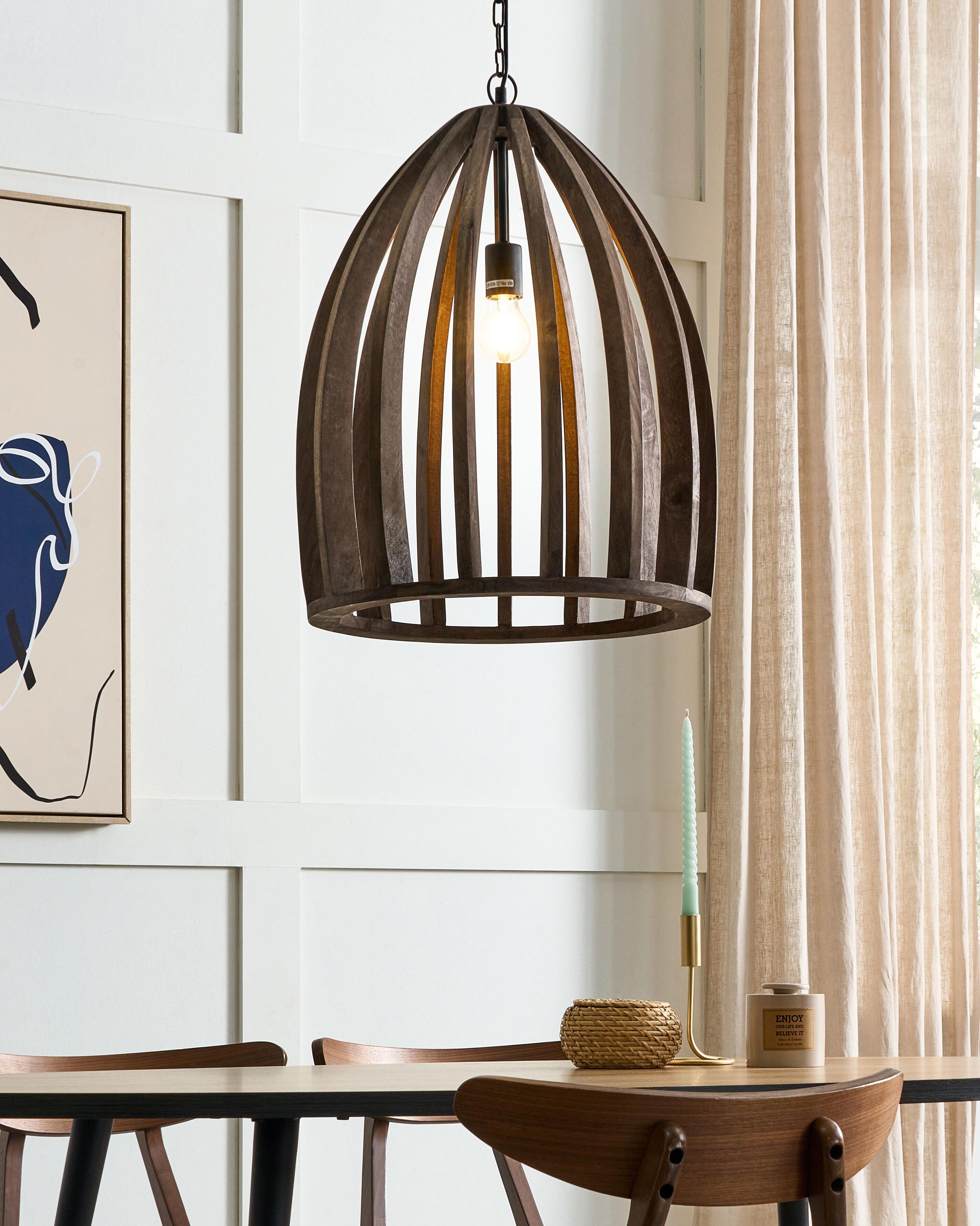 Pendant Lamp MANAIR Mango Wood Dark Brown