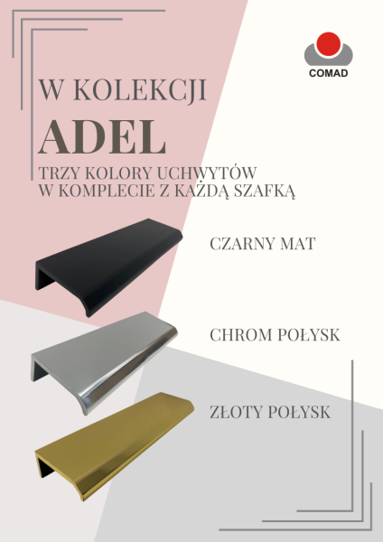 Szafka 60 cm ADEL WHITEz umywalką SMILE i blatem