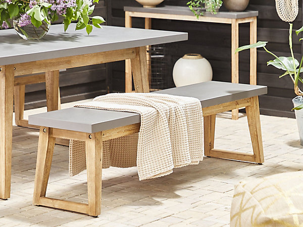 Banc de jardin ORIA 160 cm Béton Gris