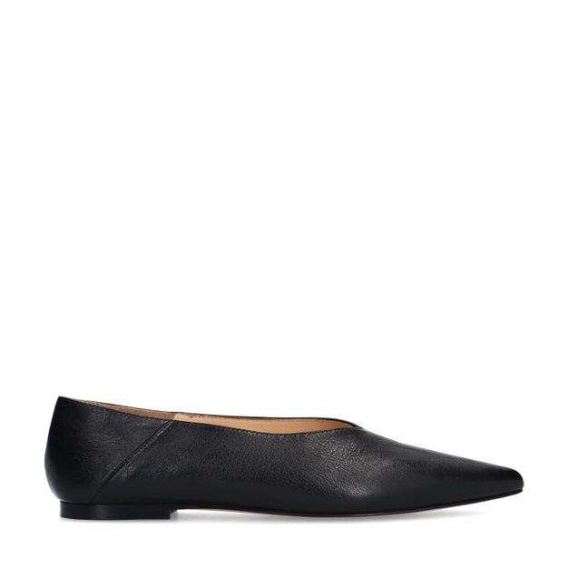Zwarte leren ballerina's