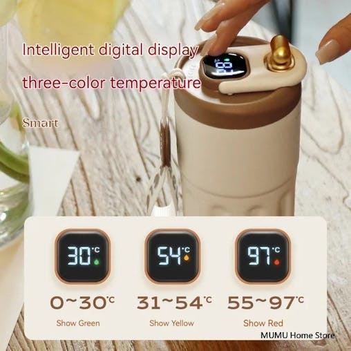 NNEOBA Bottle with LED Temperature Display Smart Thermos