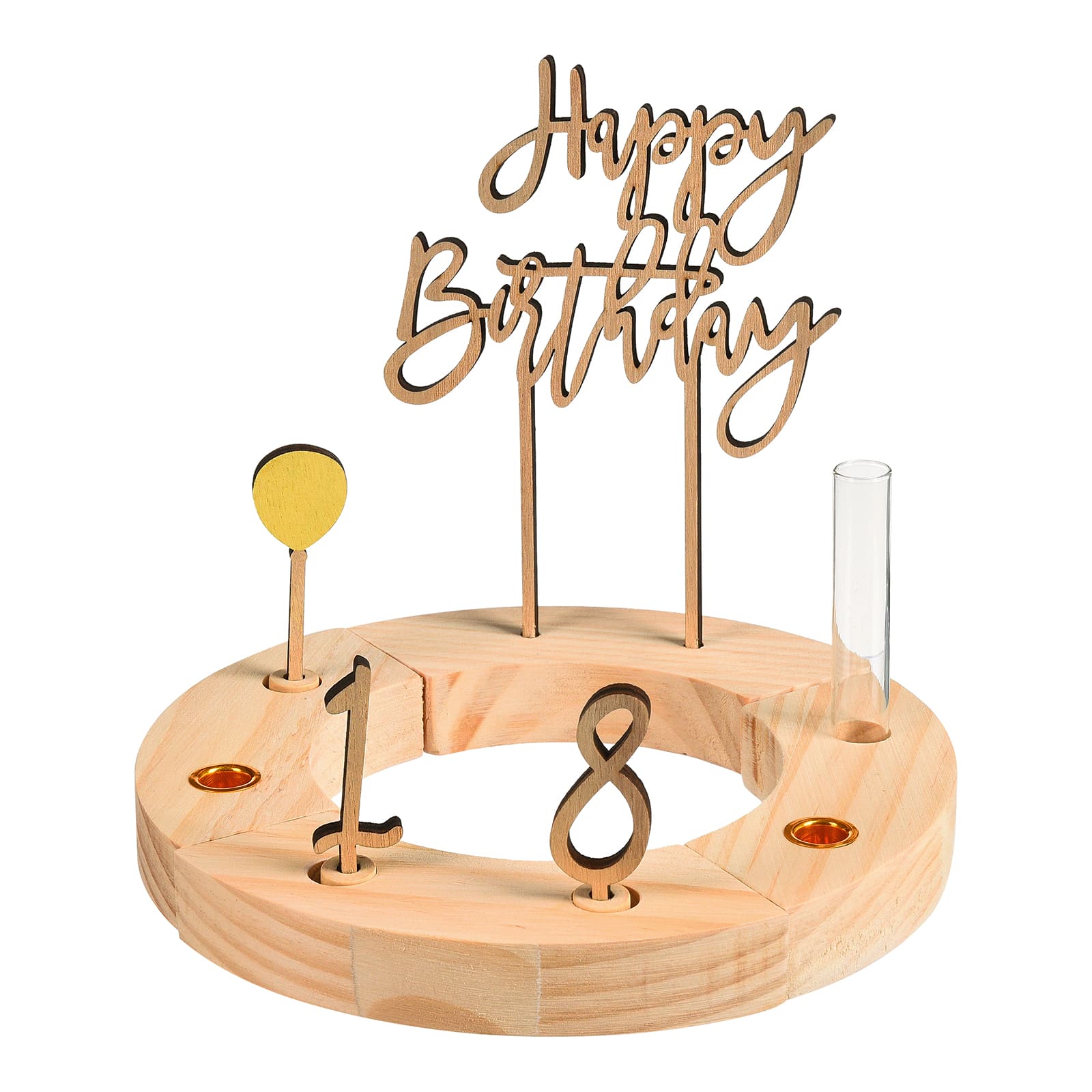 Holzring Geburtstag Braun, 36 -tlg.