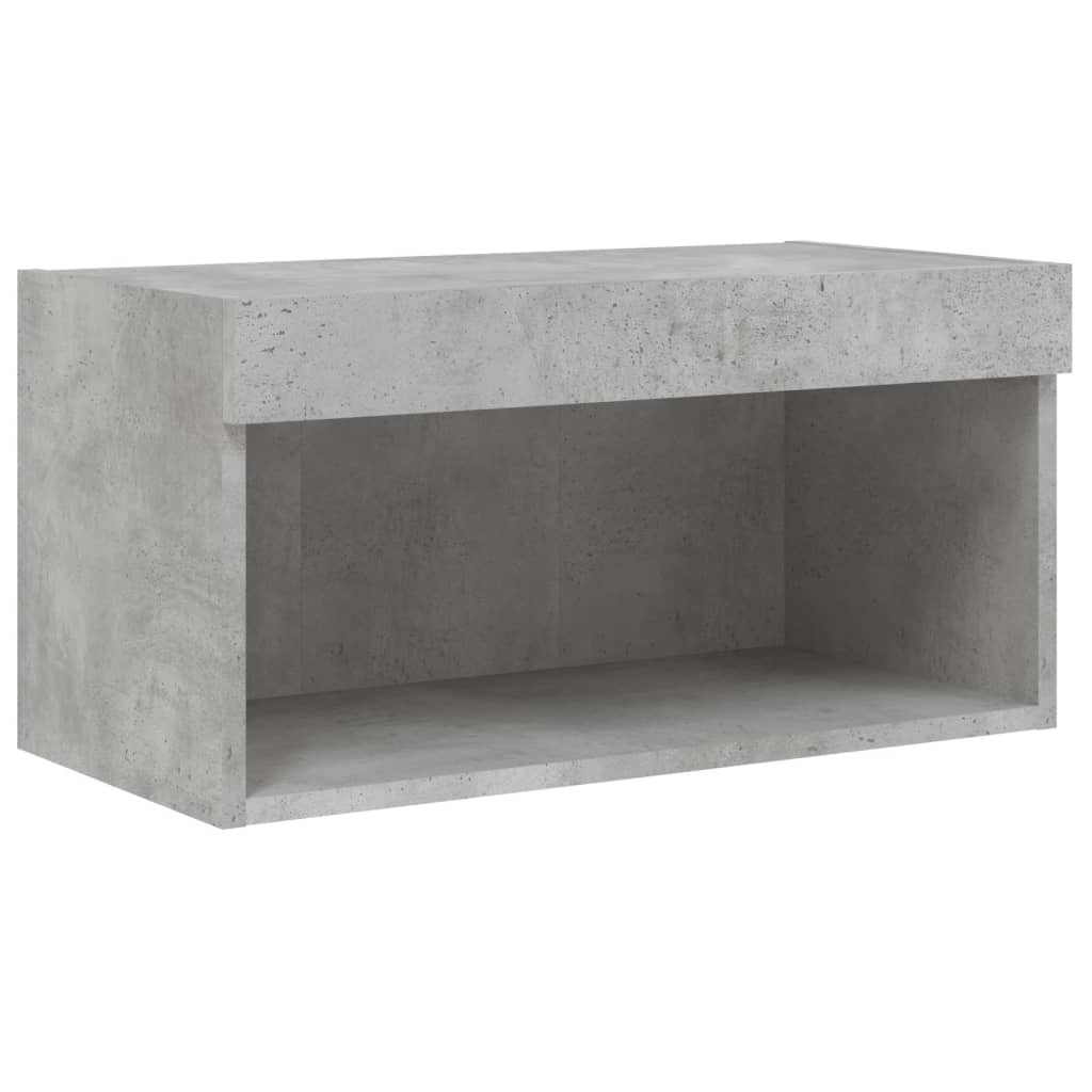 Szafka pod TV z oświetleniem LED szarość betonu 60x30x30 cm