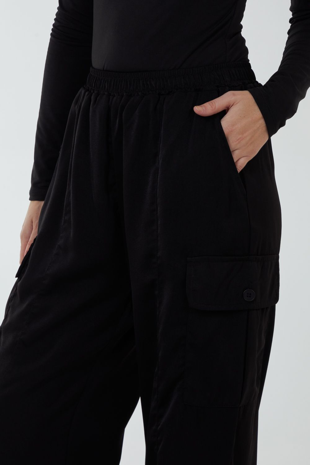 Blue Vanilla Wide Leg Cargo Trousers
