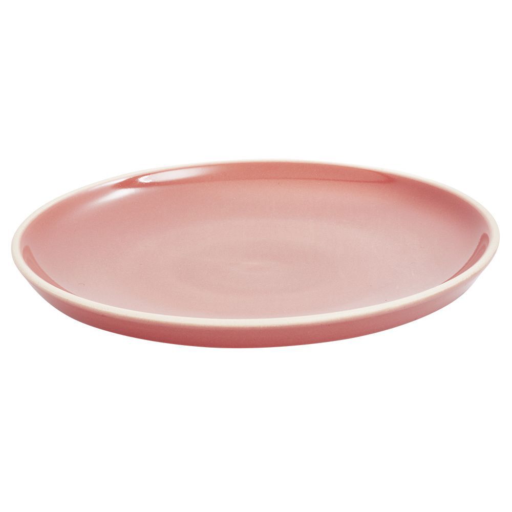 Assiette à dessert faïence Terracotta bord liseré crème Ø20cm