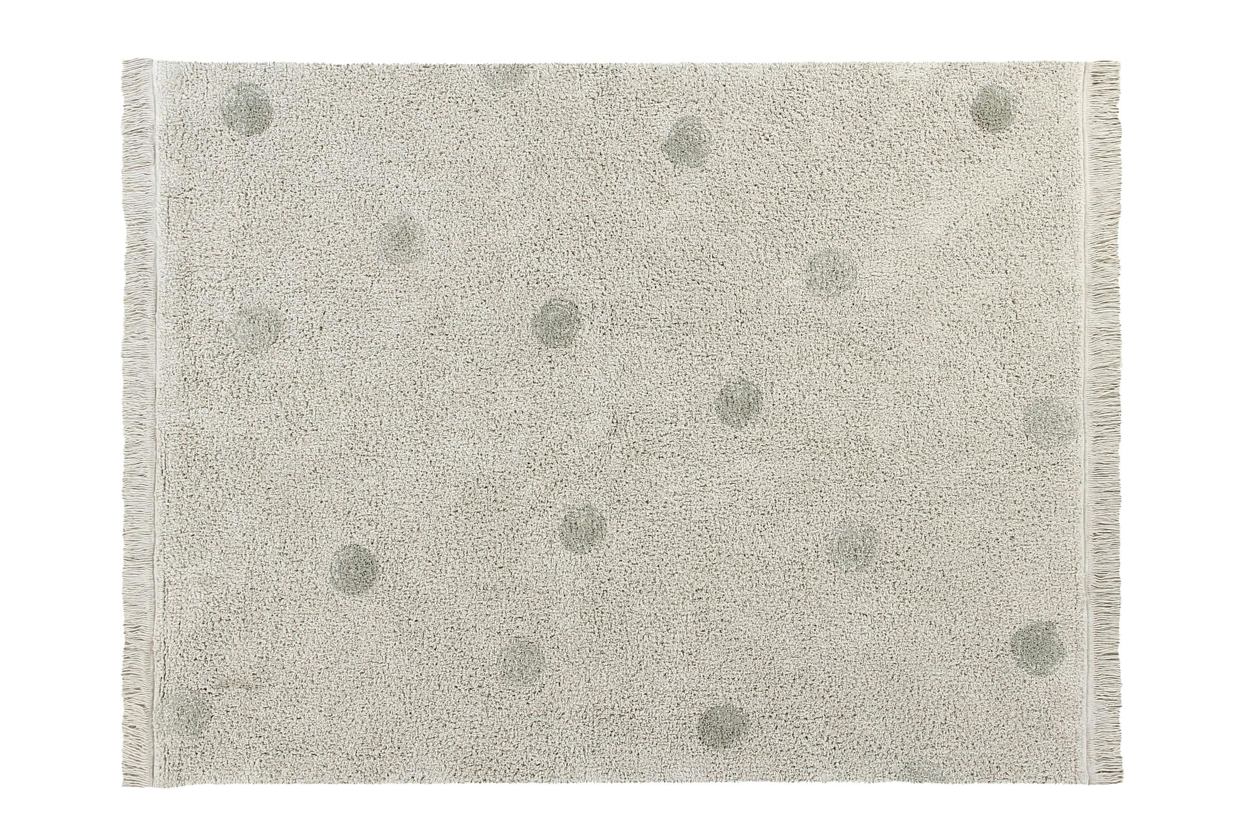 HIPPY - Tapis coton lavable dots olive 120x160cm