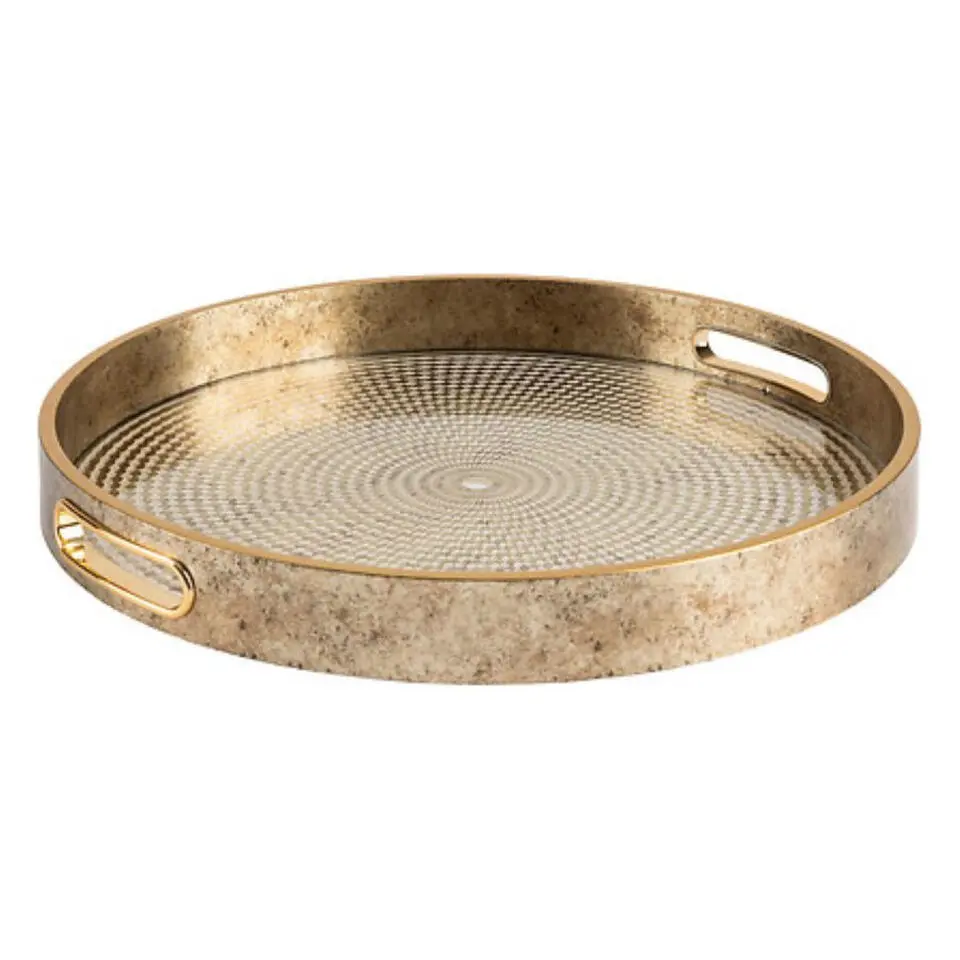 Atmosphera Kaarsenplateau - 2x - goud - D31 cm en D35 cm