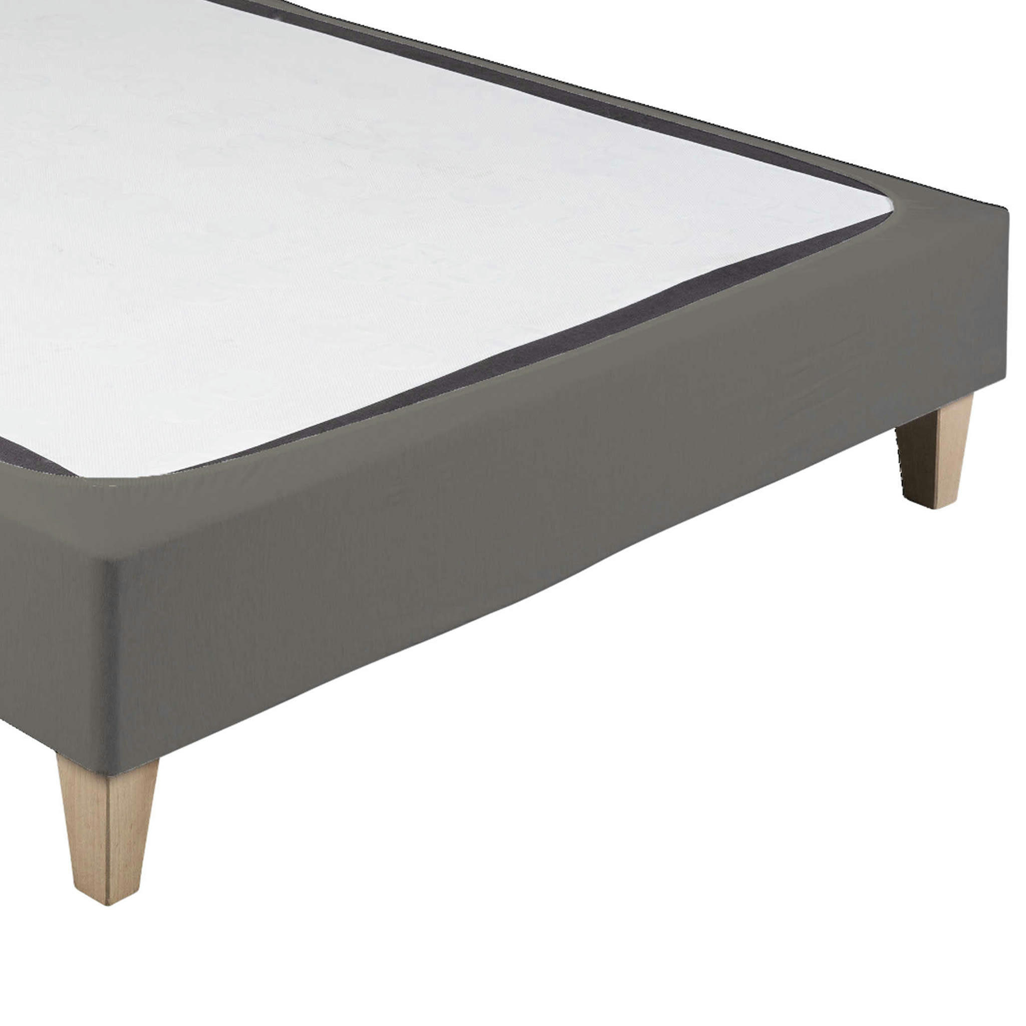 - Cache sommier coton jersey taupe 100x200