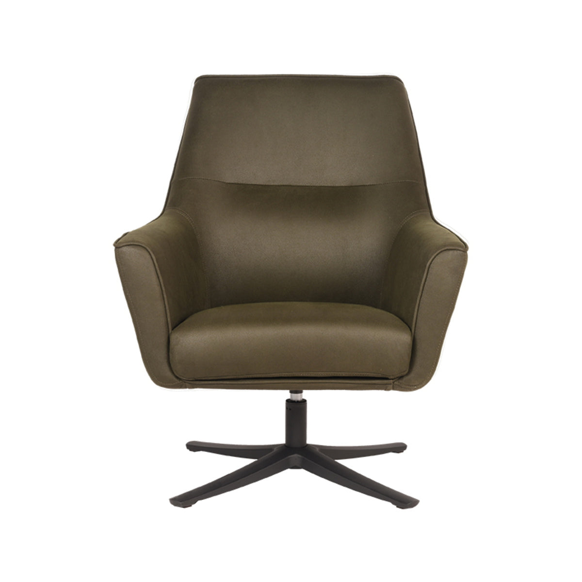LABEL51 Fauteuil Tod - Groen Stof/Metaal - 76x75x90cm