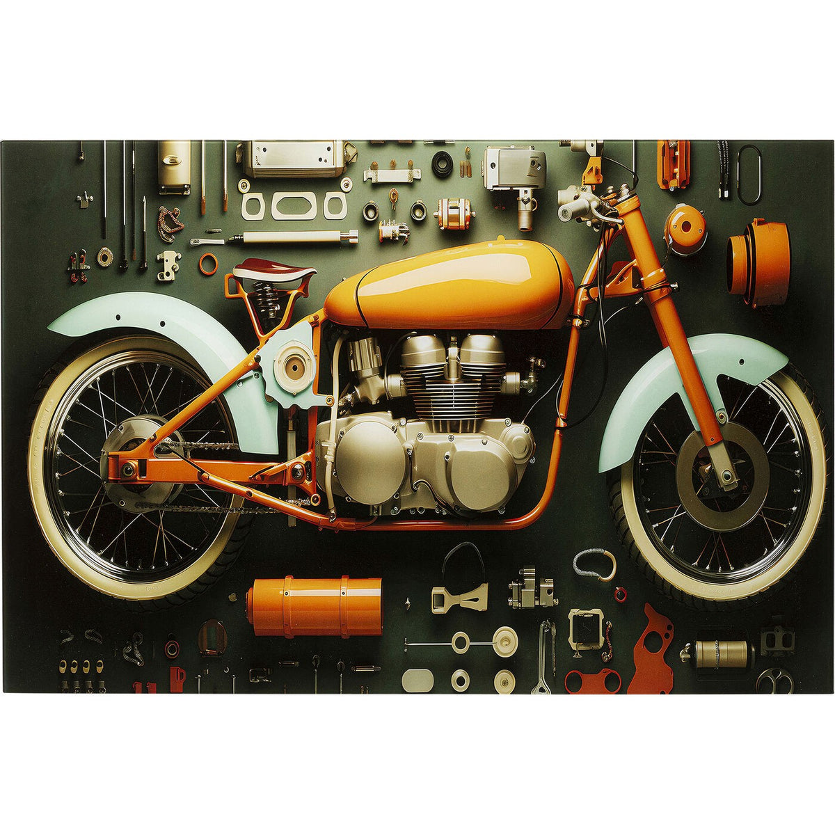 Kare Design Wandfoto garage motor 80x60cm