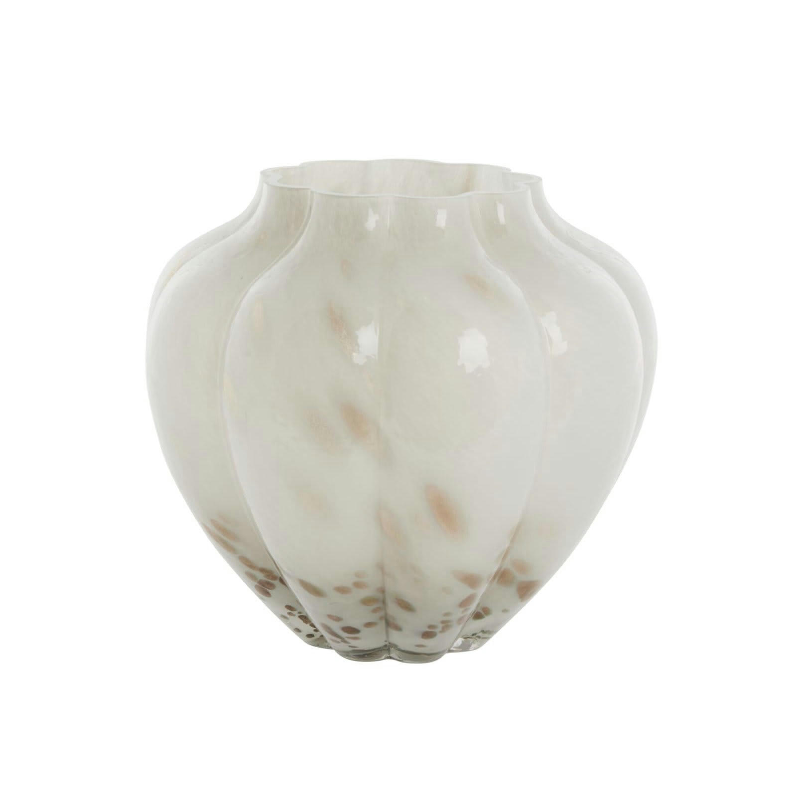 - Vase en verre beige H23