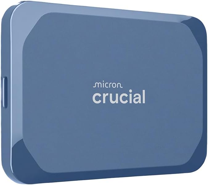Crucial X10 2TB Portable SSD  Up to 2 100MB/s  USB 3.2 USB-C  External Solid State Drive  Compatible with Windows  Mac & Android  Durable Storage for Games  Photos & Files  Blue - CT2000X10SSD9-02