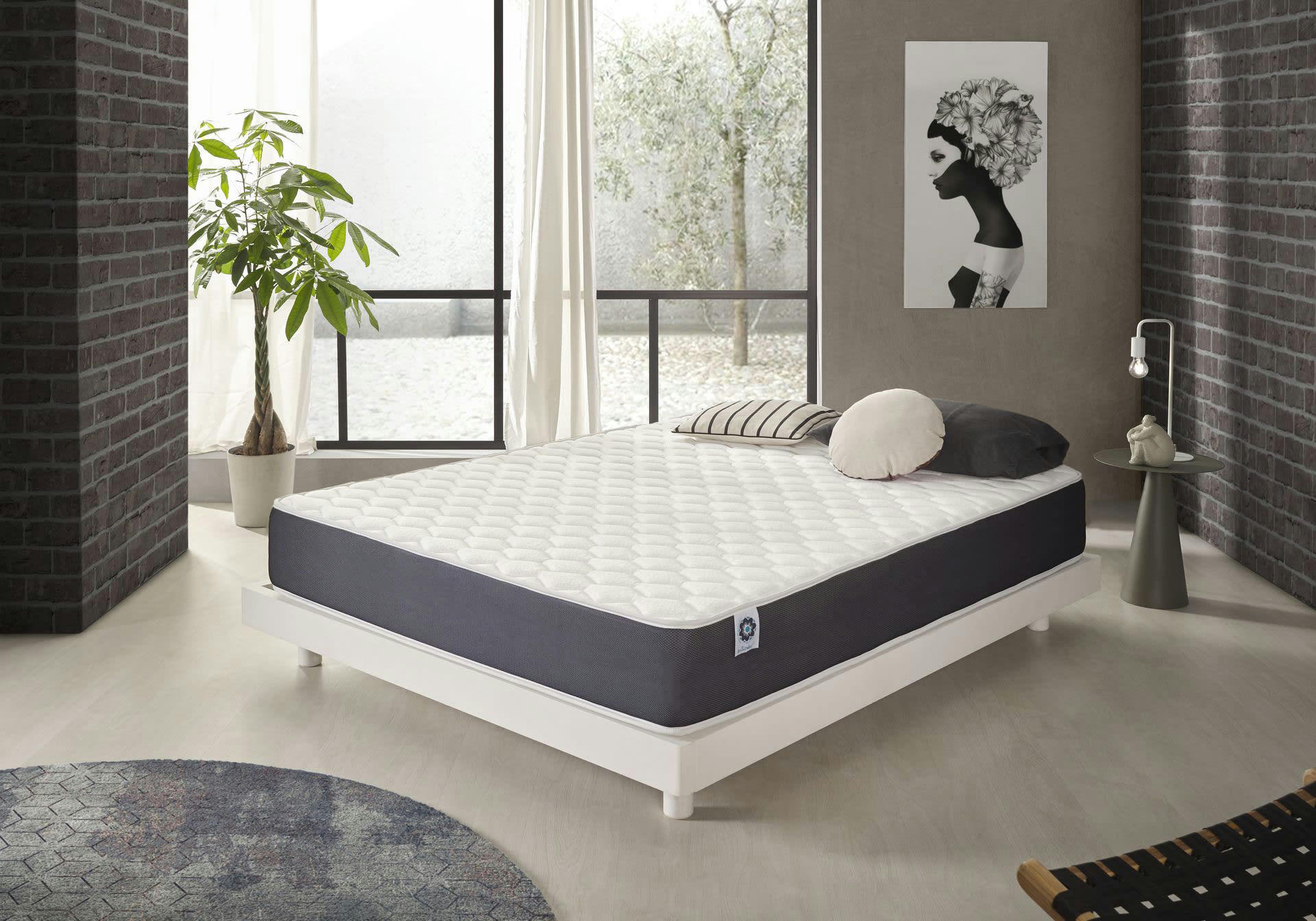 ERGOLATEX SP - Matelas Ressorts Ensachés 160x200 - Épais 24 cm - Mi-Ferme