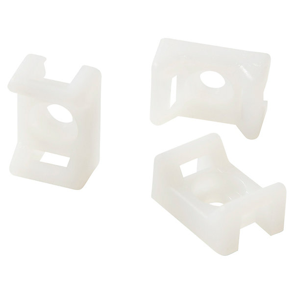 25 mini embase à visser Diall pour cavaliers de serrage de 4,8 mm transparent
