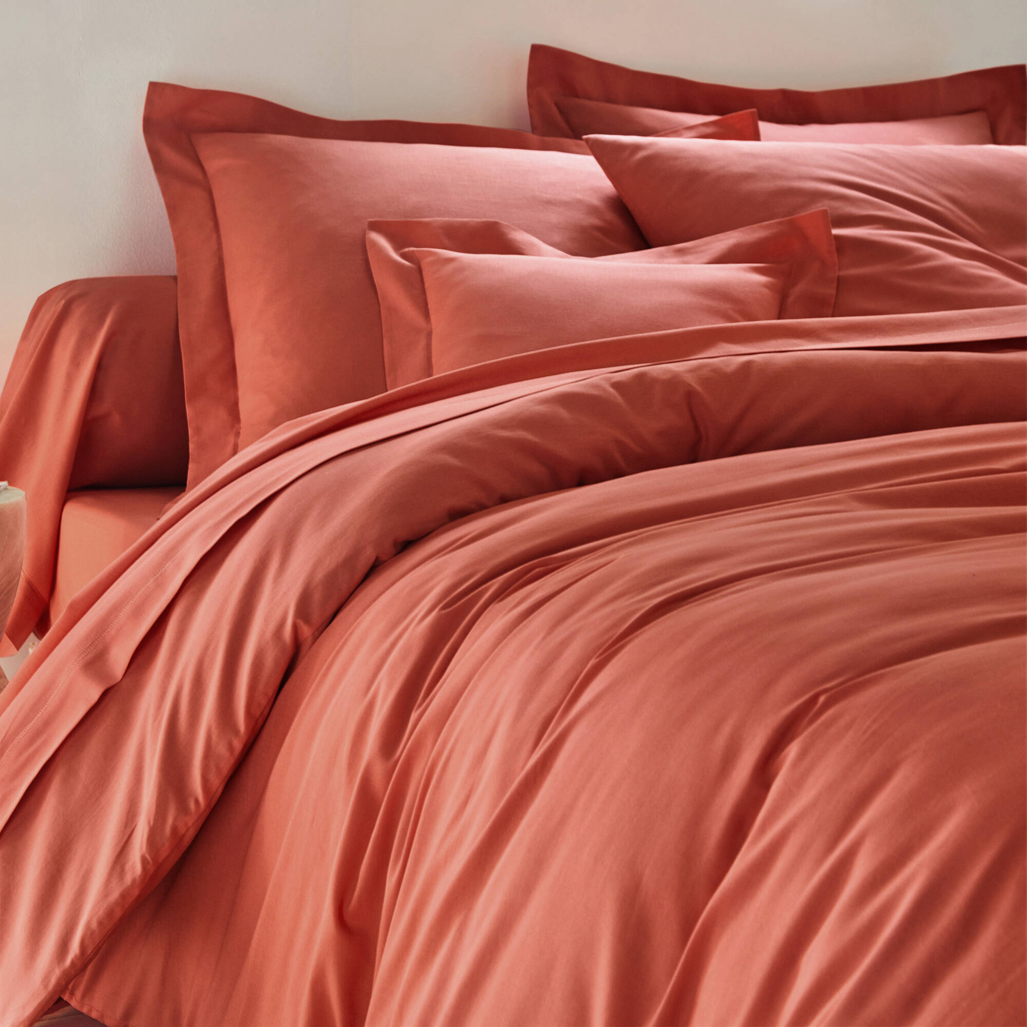 Linge de lit uni coton