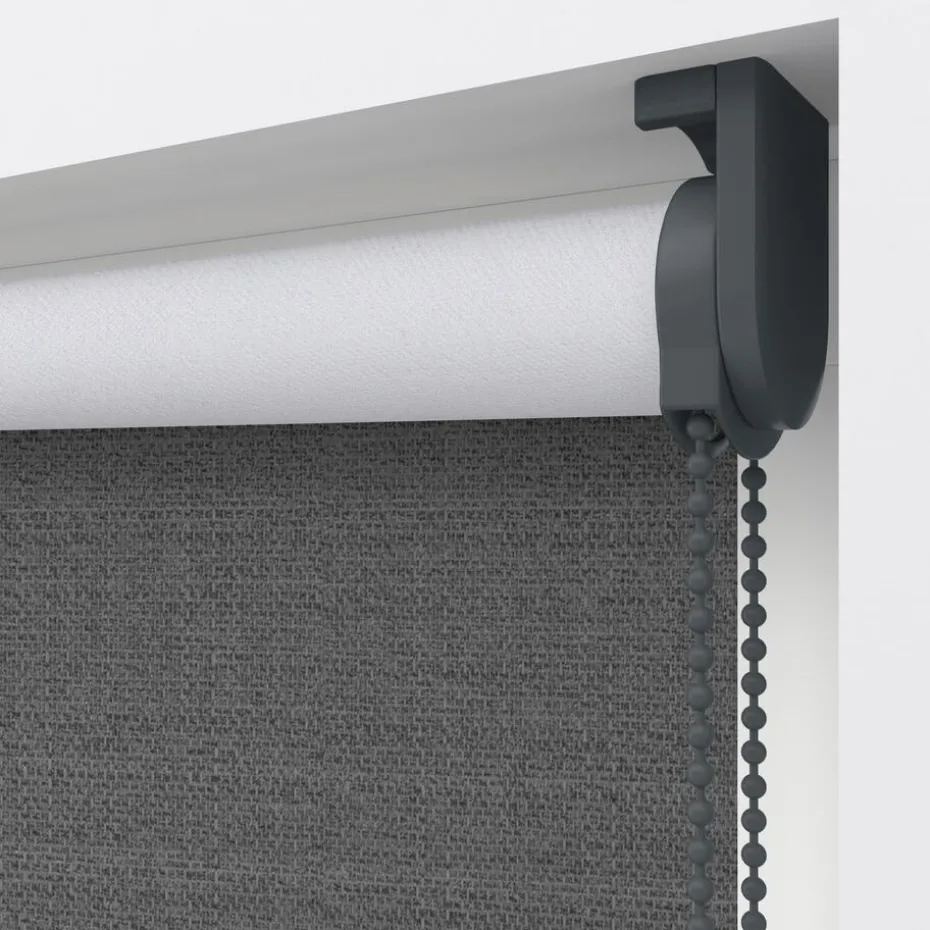 Kwantum Rolgordijnen | Fenstr Rolgordijn Nova  Verduisterend Antraciet