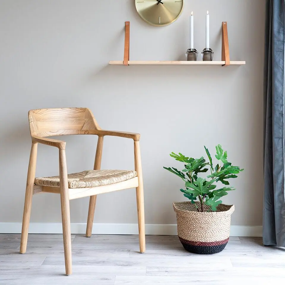 Artichok Yorick Eetkamerstoel Naturel - Met Armleuning - Rotan Zitting