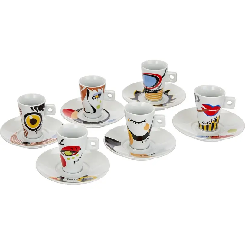 Espressotasse mit Untertasse 12-teilig Faces