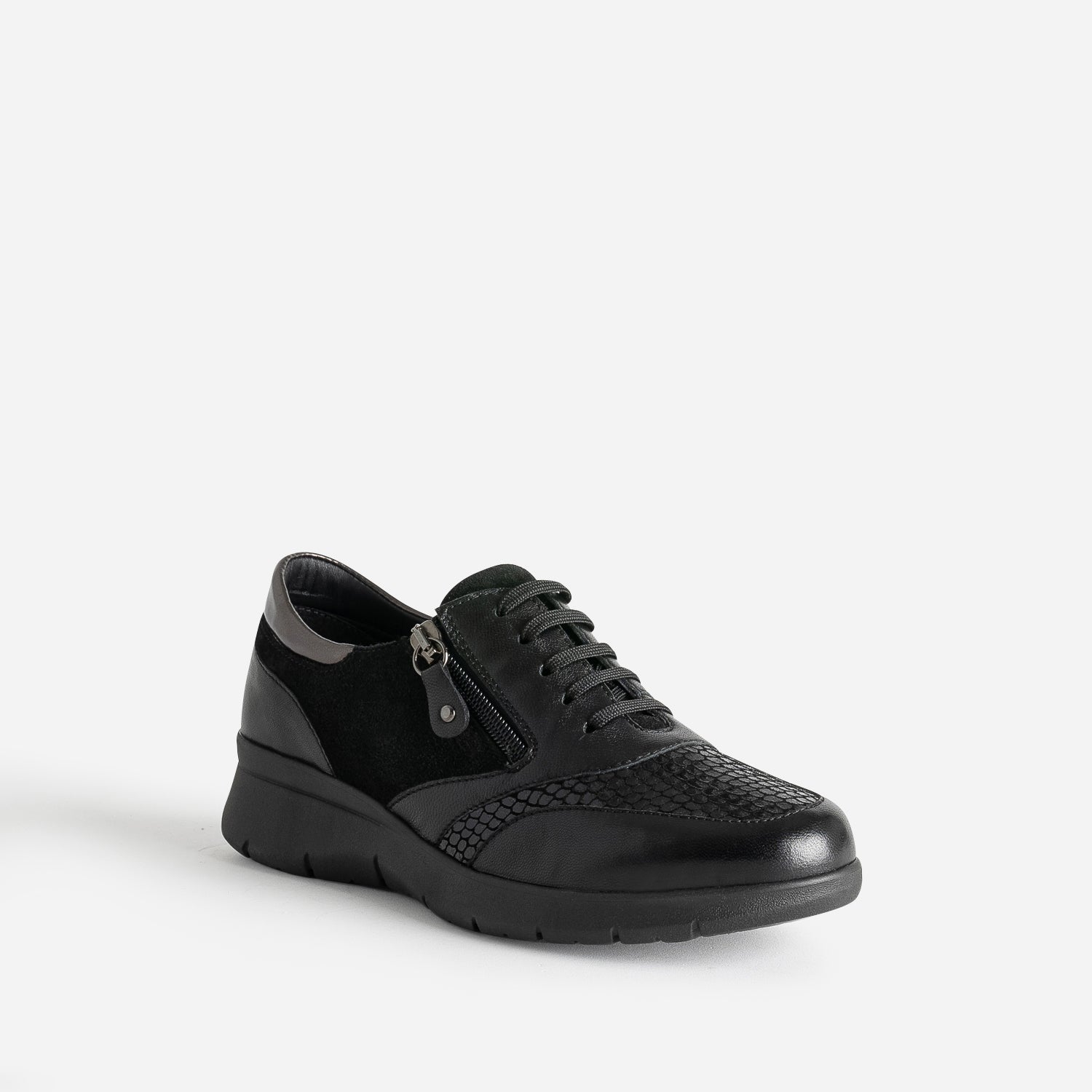 Tennis FRANCE ARNO noire en cuir