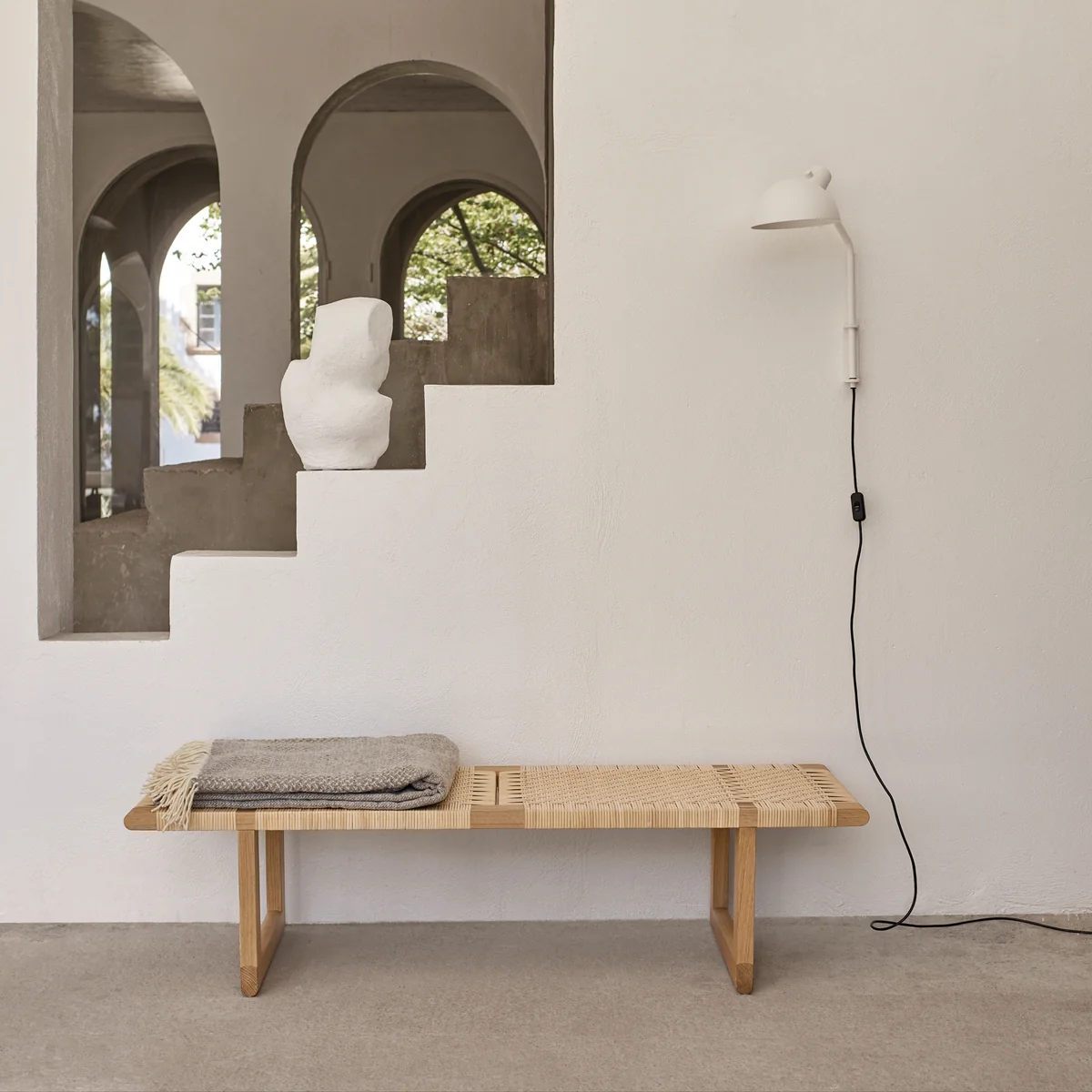 Carl Hansen - BM0488 Couchtisch, Eiche geölt / Korbgeflecht