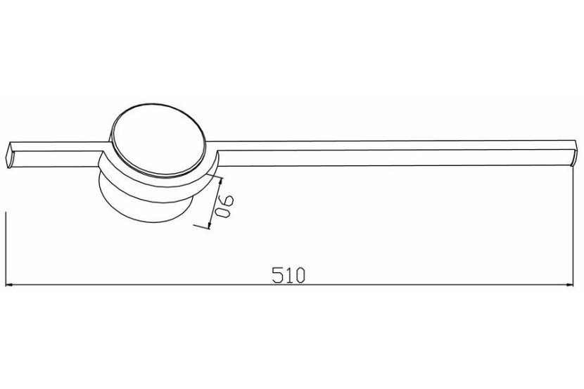 Kinkiet Alamiyaczarny LED 1x6W 480lm wym:6x51x9cm IP20 Reality
