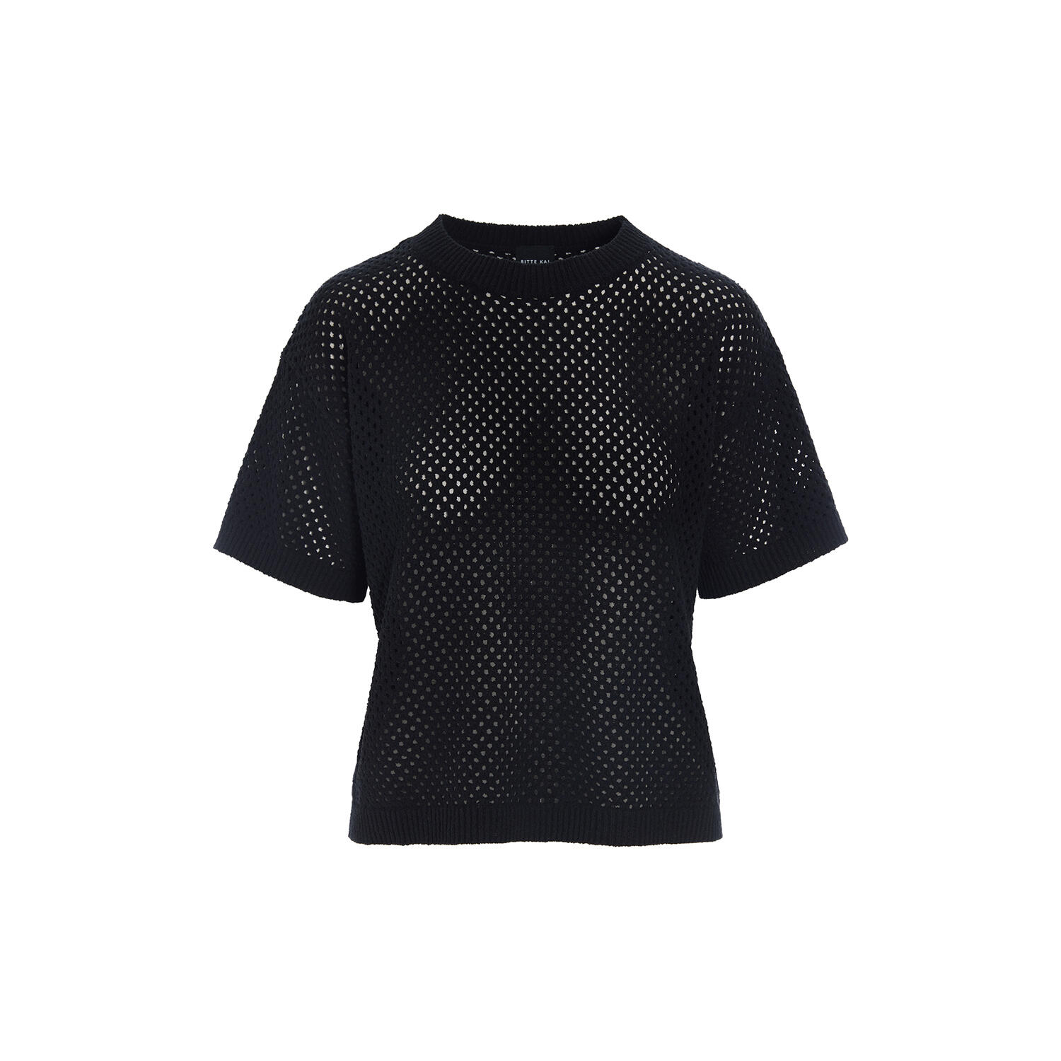 Kumi kort&aelig;rmet bluse, black
