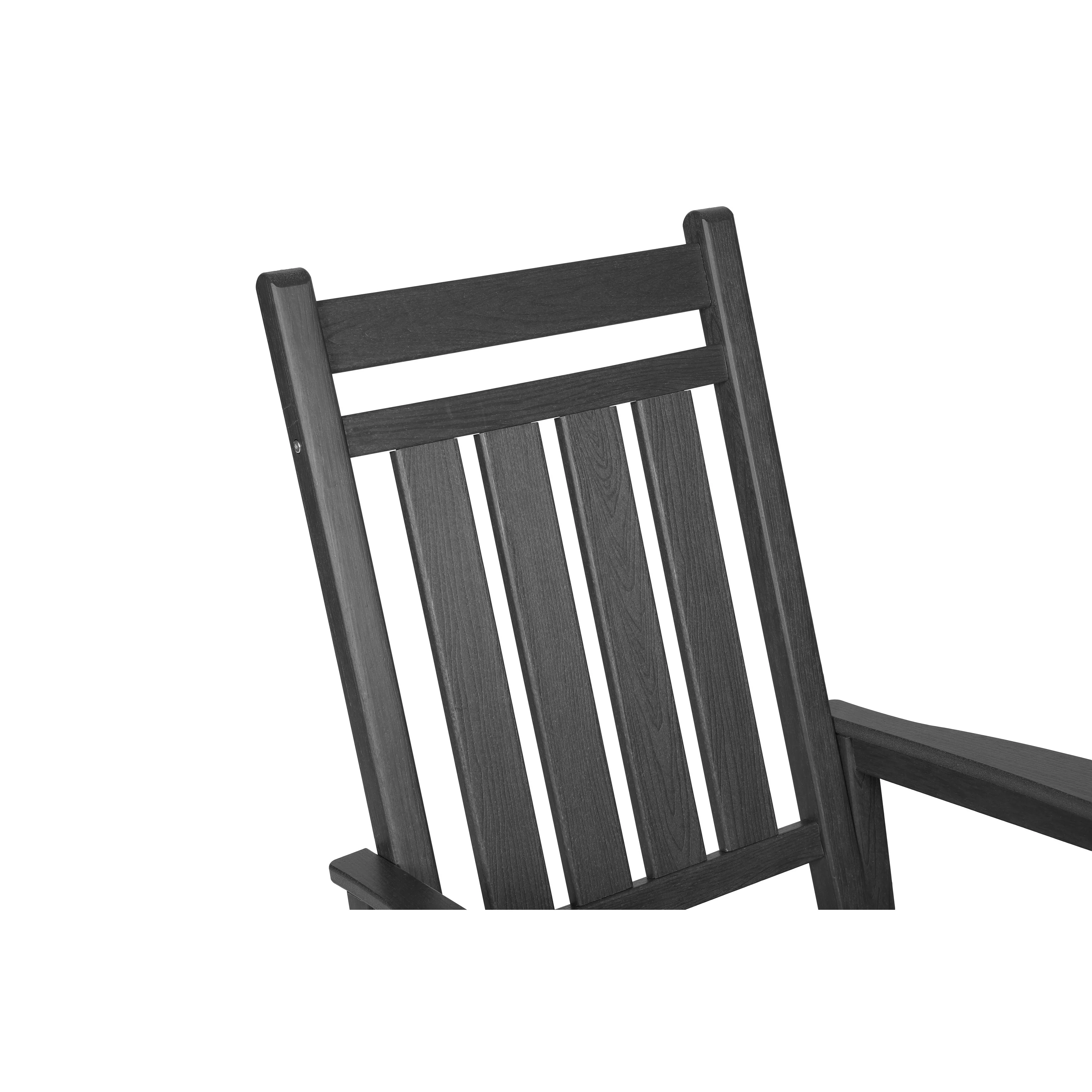 All Weather Rocking Chair Set with Side Table, 3-Piece Rocking Chair Set with Wood-Texture,(includes 2 Rocking Chairs an