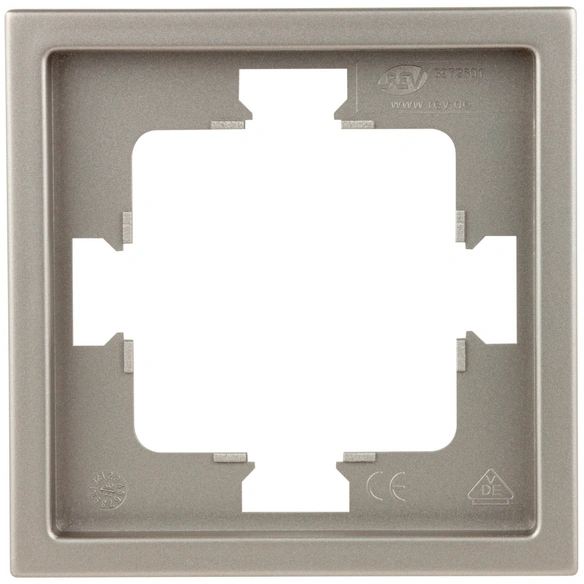 Rahmen 1-fach, Futura, Platin, 1,2 cm