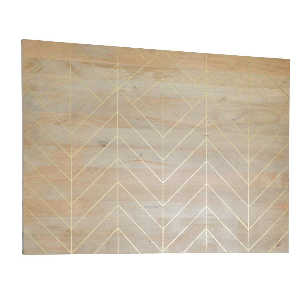 Stella - Tête de lit 160 en manguier massif motifs dorés