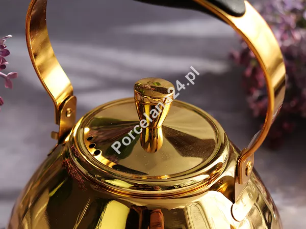 Czajnik ze stali nierdzewnej z zaparzaczem1,5 L Haus Roland - Złoty 1TR.CZA.43924