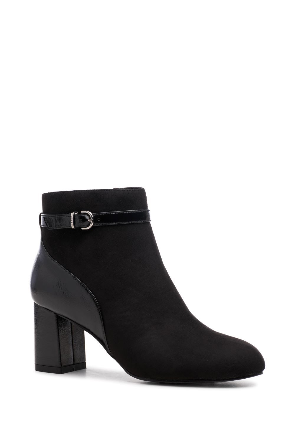 Paradox London Amara' Micro Suede Mid Block Heel Ankle Boot