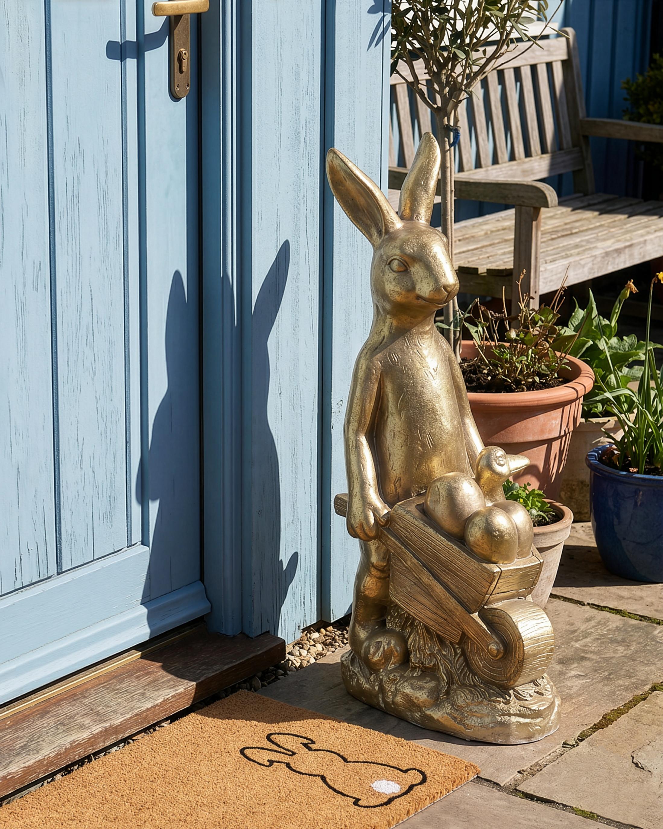 Garden Figurine SKAMBY Rabbit Gold