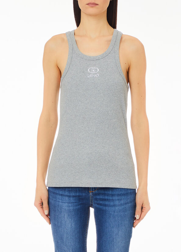 Top a costine con logo