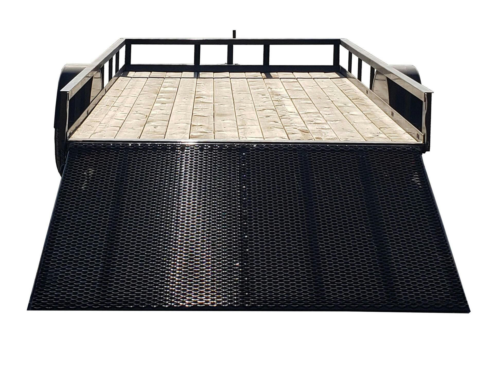 True North 77-in x 12-ft Utility Trailer Black with Gate