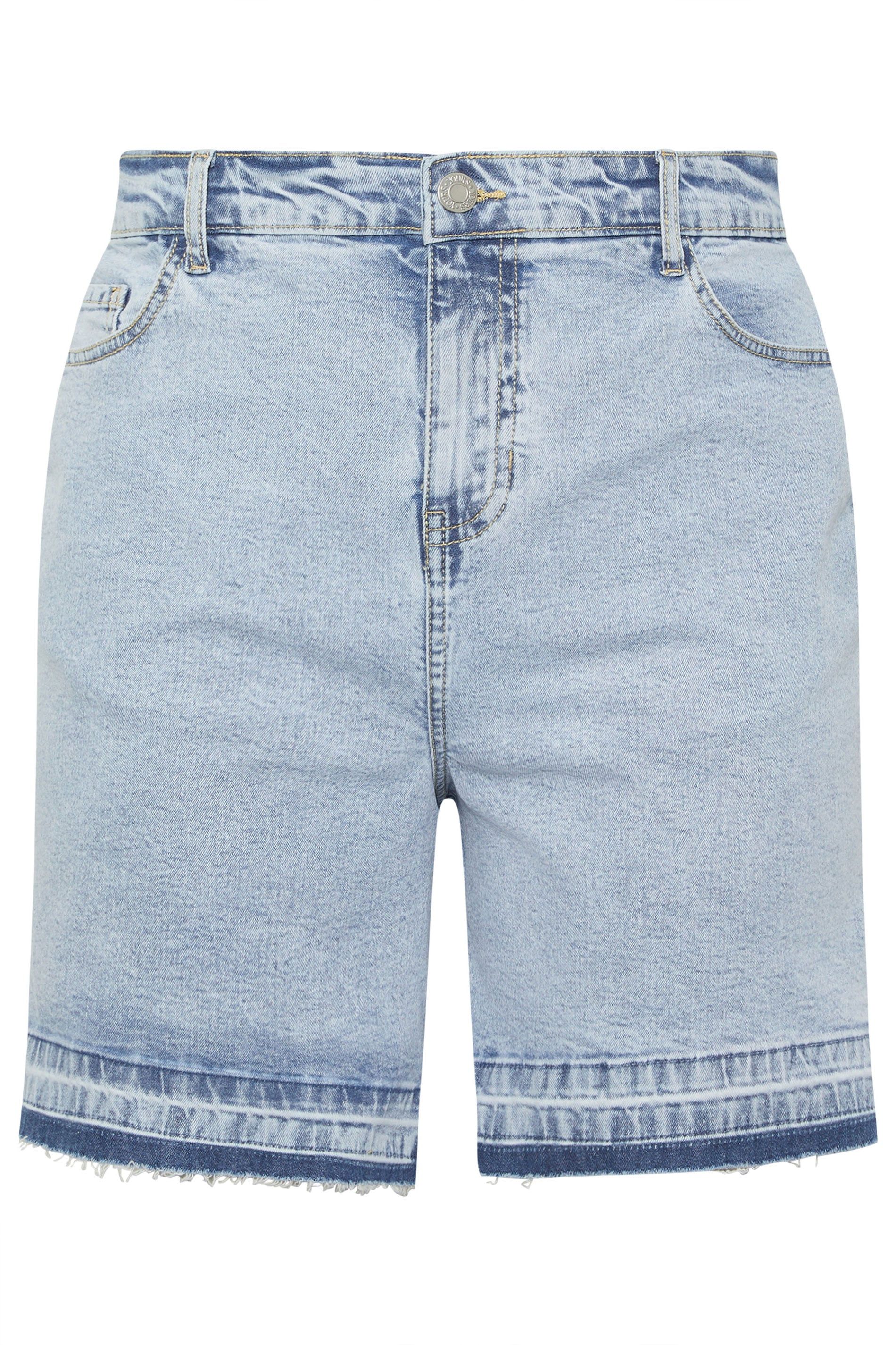 Yours Hem Detail Denim Shorts