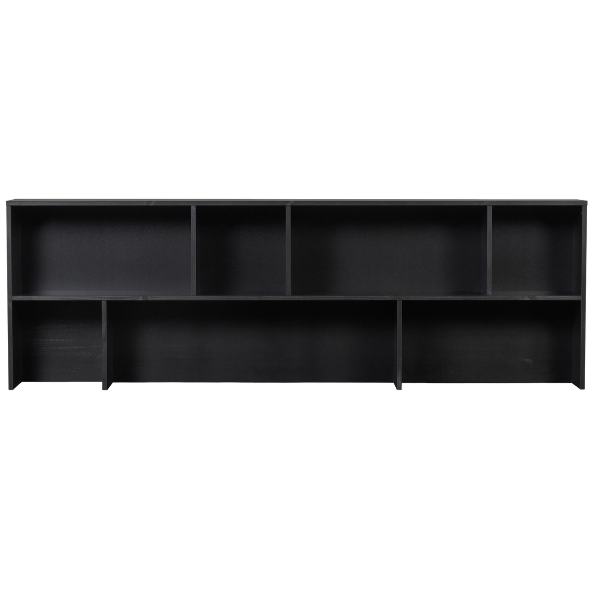 WOOOD opzetkast New Gravure - Grenen - Zwart - 65x200x30