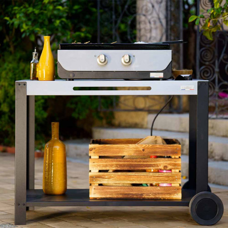 Desserte pour plancha 110 XL Duo inox - Le Marquier