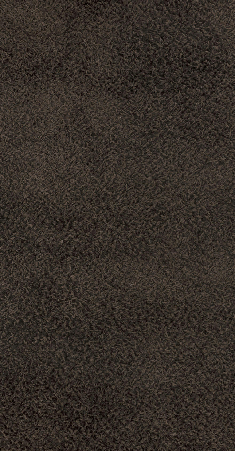 LILLY - Tapis de Couloir Shaggy Uni Chic Marron Foncé 80x150
